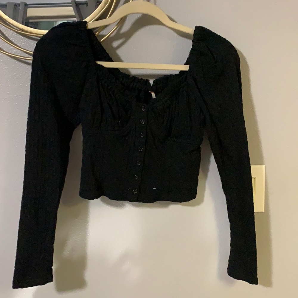 Black knit long sleeve. Size XS